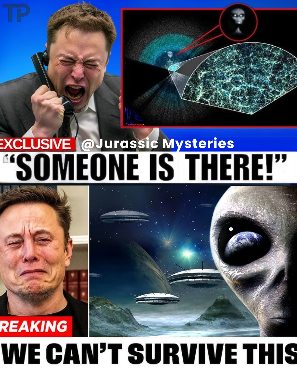 Alien Warships in the Sky, Elon Musk in Tears: A Terrifying Vision of Surveillance, Collapse, and Humanity’s Fight to Survive Beyond 2026