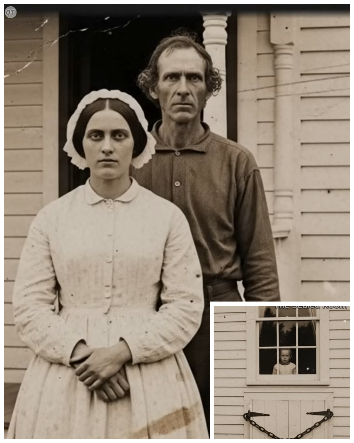 (1834, Virginia) Dark History Documentary — The Sullivan Family’s Basement of 47 Chained Children  What you’re about to hear is not a story.  It is a scar on the face of history, hidden from the textbooks, buried beneath layers of official denial and the quiet shame of a nation.  In the spring of 1834, on a remote farm in the Virginia hills, a sheriff’s deputy broke open a cellar door secured by three heavy padlocks.  The stench that erupted from the darkness was the smell of hell itself.  A foul mix of human waste, decay, and a soulcrushing despair that clung to the air like a physical shroud.  What he found in that basement was an abomination, a secret so monstrous that three of the men who witnessed it would resign from their duties within a week, their minds fractured by the sight.  47 children chained to the stone walls like animals.  Their ages ranged from 6 to 16, their bodies emaciated, their eyes vacant pits of hollowedout humanity.  They spoke different languages, hailed from different states, and were bound by a single shared nightmare.  When questioned, they could only whisper one name through their cracked lips, a name that was meant to signify love and protection, but had been twisted into the title of their tormentor, Mother Sullivan.  For over 20 years, Constant Sullivan had operated this private underworld, a human factory hidden beneath an ordinary farmhouse, a place where childhoods were systematically dismantled peace by agonizing peace.  This wasn’t just a crime………….