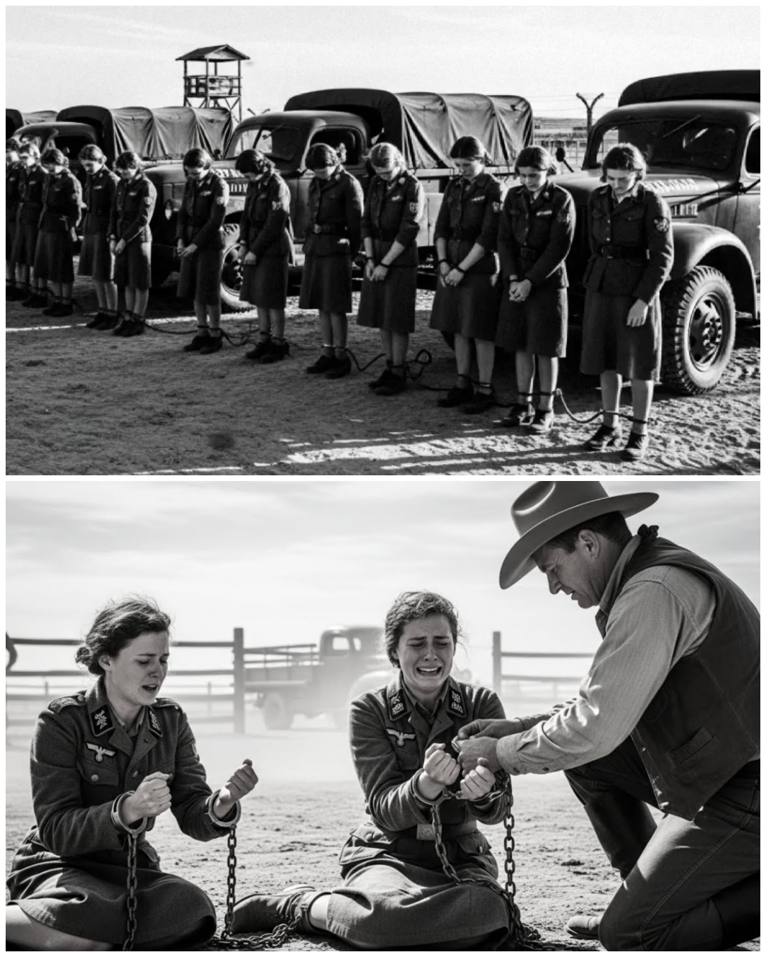 You’re Not Animals” – German Women POWs Shocked When Texas Cowboys Removed Their Chains