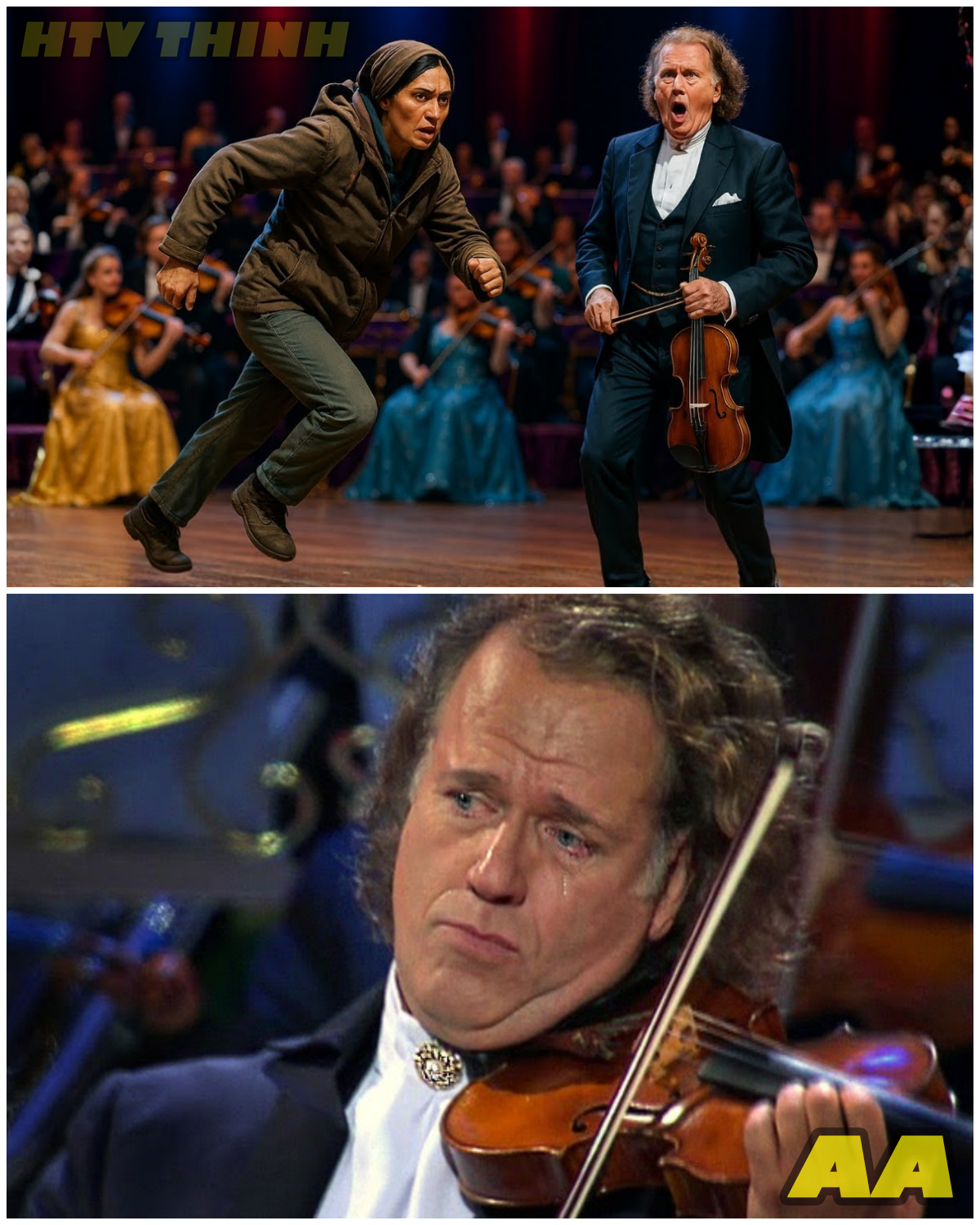 😱 REFUGEE WOMAN STORMS ANDRÉ RIEU’S STAGE… HIS EMOTIONAL RESPONSE LEAVES AUDIENCE CRYING 😱 – HTT