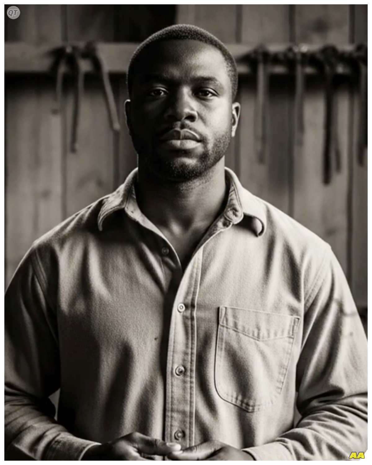 The Bone Breaker of Little Rock – Slave Who Snapped His Master’s Neck in 1857  They called him Samson because no chain could hold him.  But on that cold Thanksgiving night in 1857, even God turned his face away from Little Rock.  The candles burned low.  The house was too quiet, and the smell of roasted turkey mixed with the stench of fear.  Colonel William McGraw sat at the head of the long mahogany table.  His rings gleamed under the golden light.  His voice carried power, cruelty, and bourbon.  Another toast, he said, slamming his glass down.  Another year of blessings.  Around him sat his guests, planters, soldiers, and their jeweled wives.  Laughter echoed through the plantation house.  Outside the wind hissed against the shutters, and behind Mcgro, stood Samson, 6 and 1/2 ft tall, muscles cut from years of chains and cotton.  Eyes dark as storm clouds, silent, still watching.  He was the one who poured the wine, the one who carved the turkey, the one who’ buried his mother behind the barn last winter.  After Mcgro’s overseer taught her obedience, that same overseer sat two seats away, chewing like a hog, laughing like the devil.  Every time his laughter echoed, Samson’s hand twitched.  “Samson!” McGro barked.  “Bring more wine, boy!” Samson obeyed.  “He always did……..