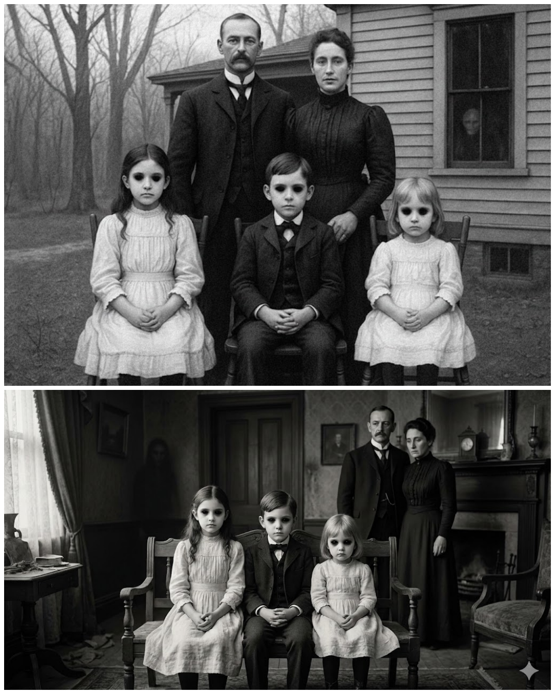 This portrait from 1902 seems peaceful—until you notice the eyes of the three children