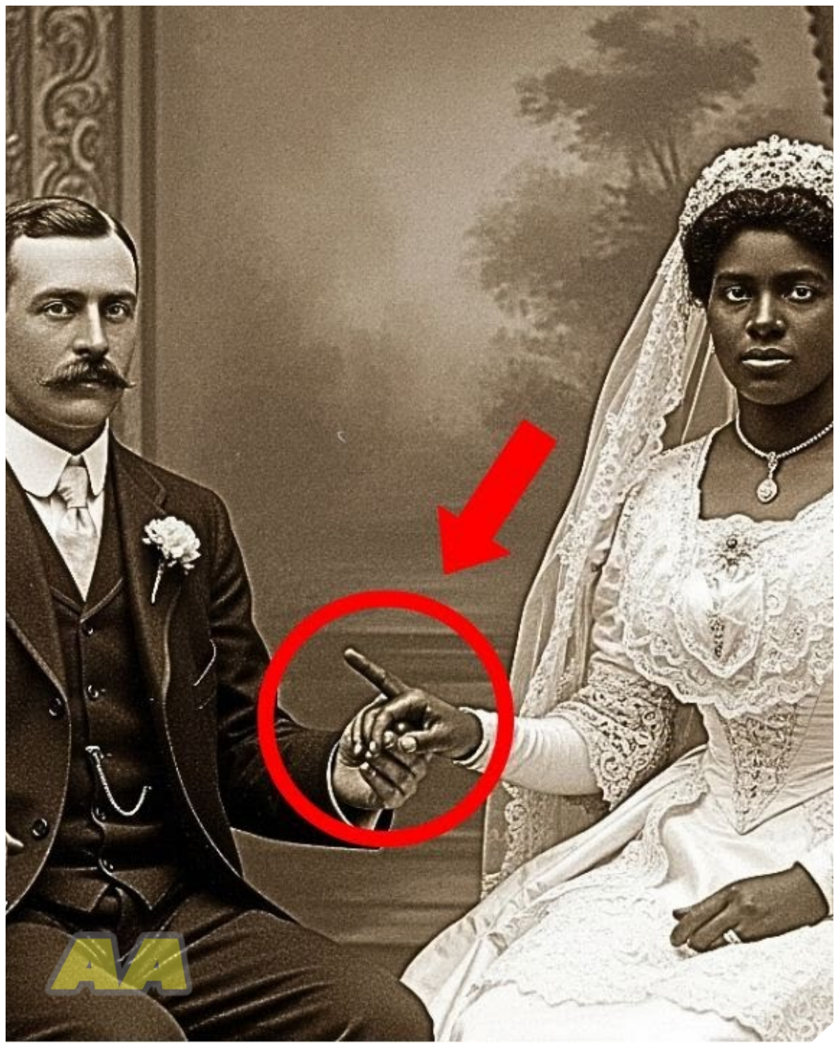 It was just a wedding photo — until you zoomed in on the bride’s hand and discovered a dark secret