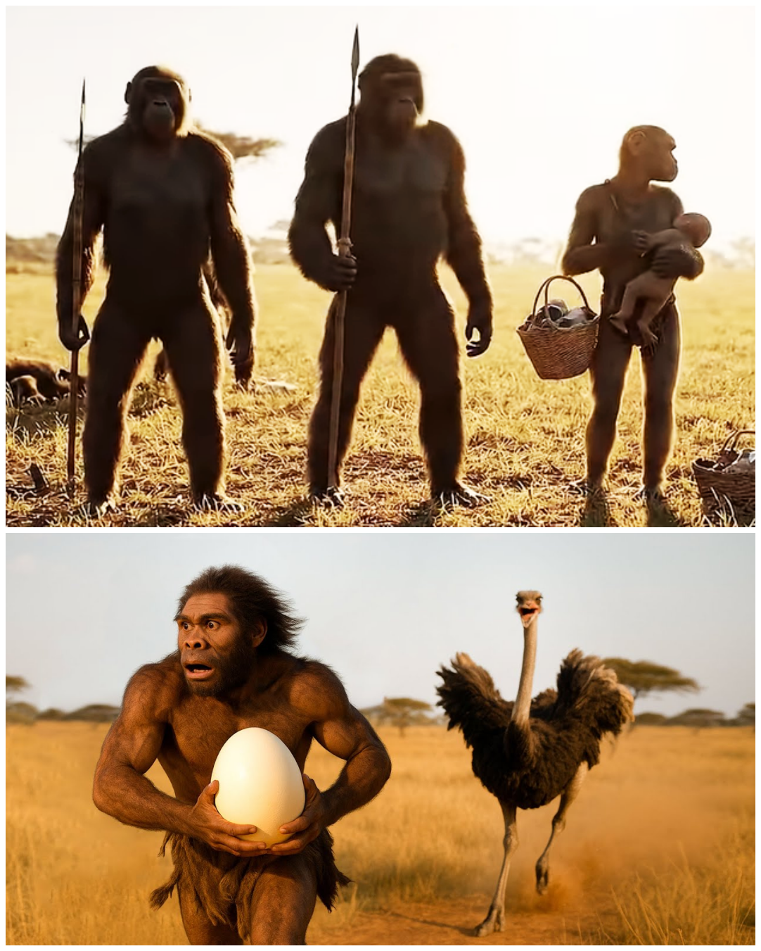 (VIDEO) Life Millions of Years Ago: Prehistoric Humans Devour All Ostrich Eggs! 😱 What Happens Next?