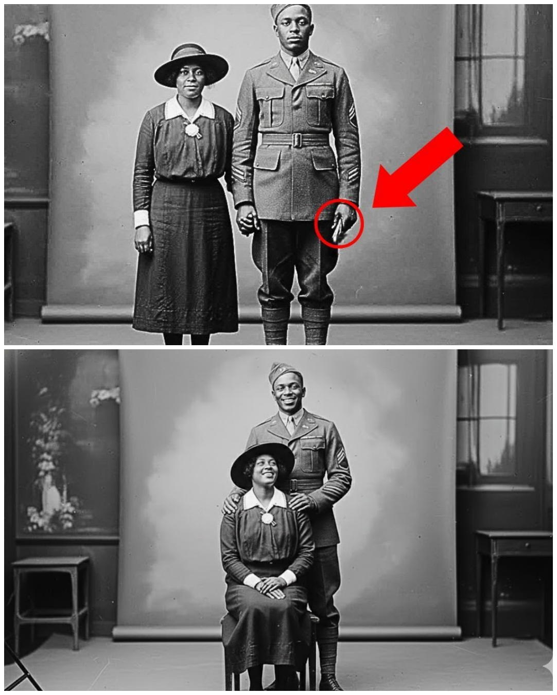 It was just a portrait of a soldier and his wife—until you notice what he’s holding