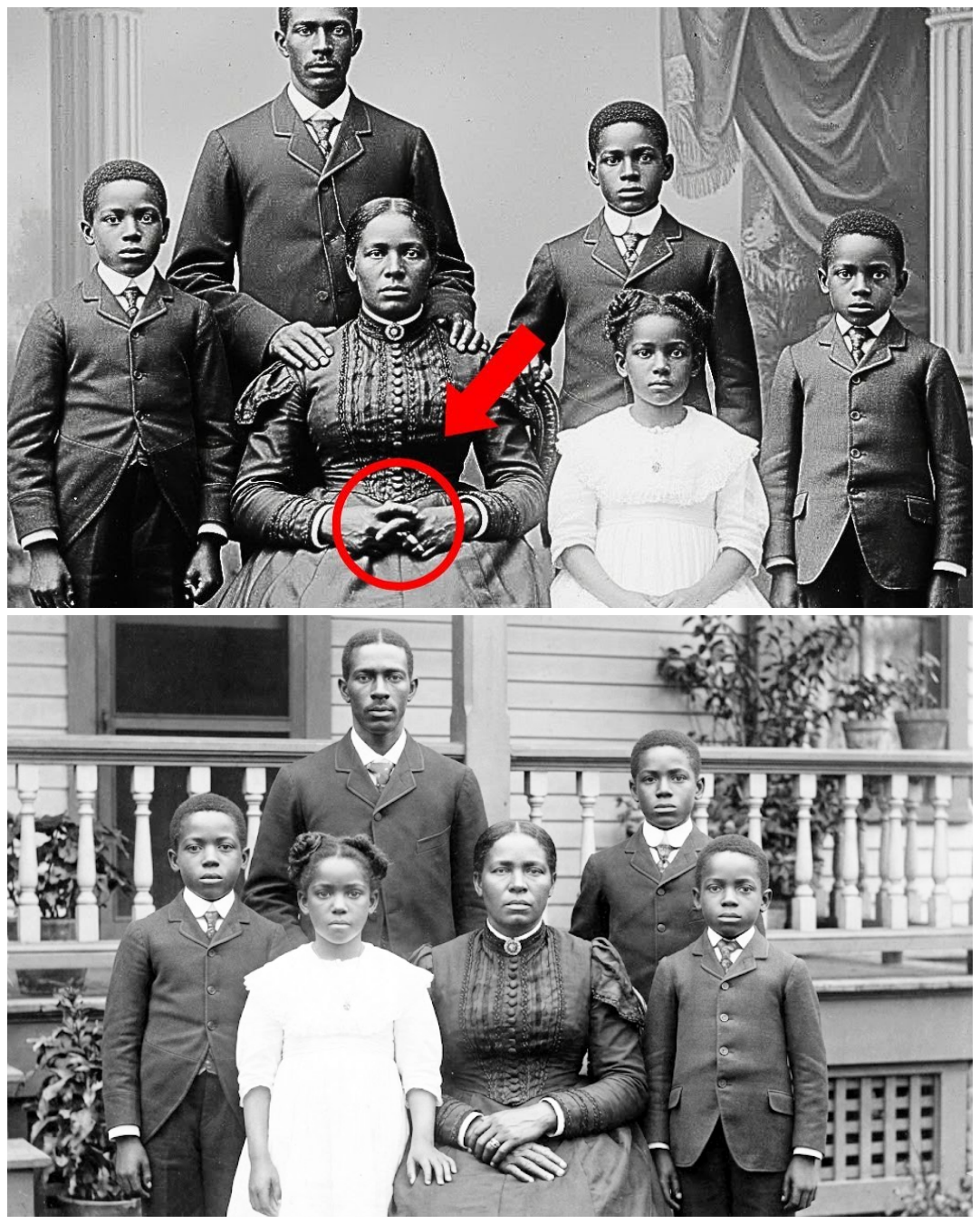 1892 Family Portrait Resurfaces — and historians are stunned to notice the mother’s hand