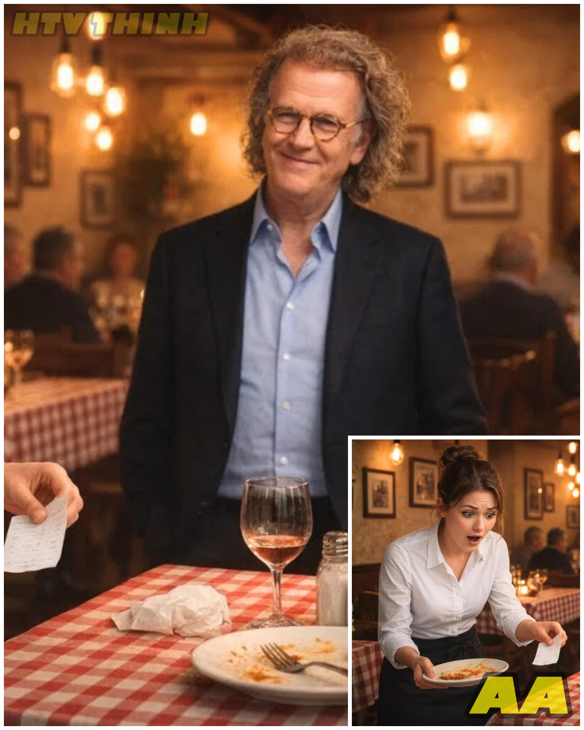 😱 WAITRESS IS FIRED FOR HELPING ANDRÉ RIEU… WHAT HE DOES NEXT IS UNBELIEVABLE 😱 – HTT