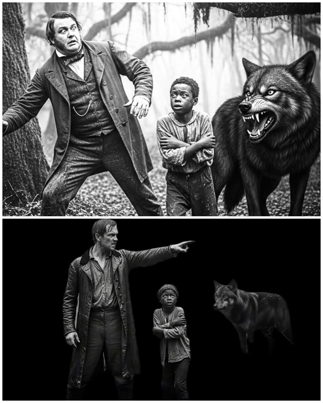Mississippi master punishes slave boy over an egg — unaware his ally, a giant wolf, waits nearby