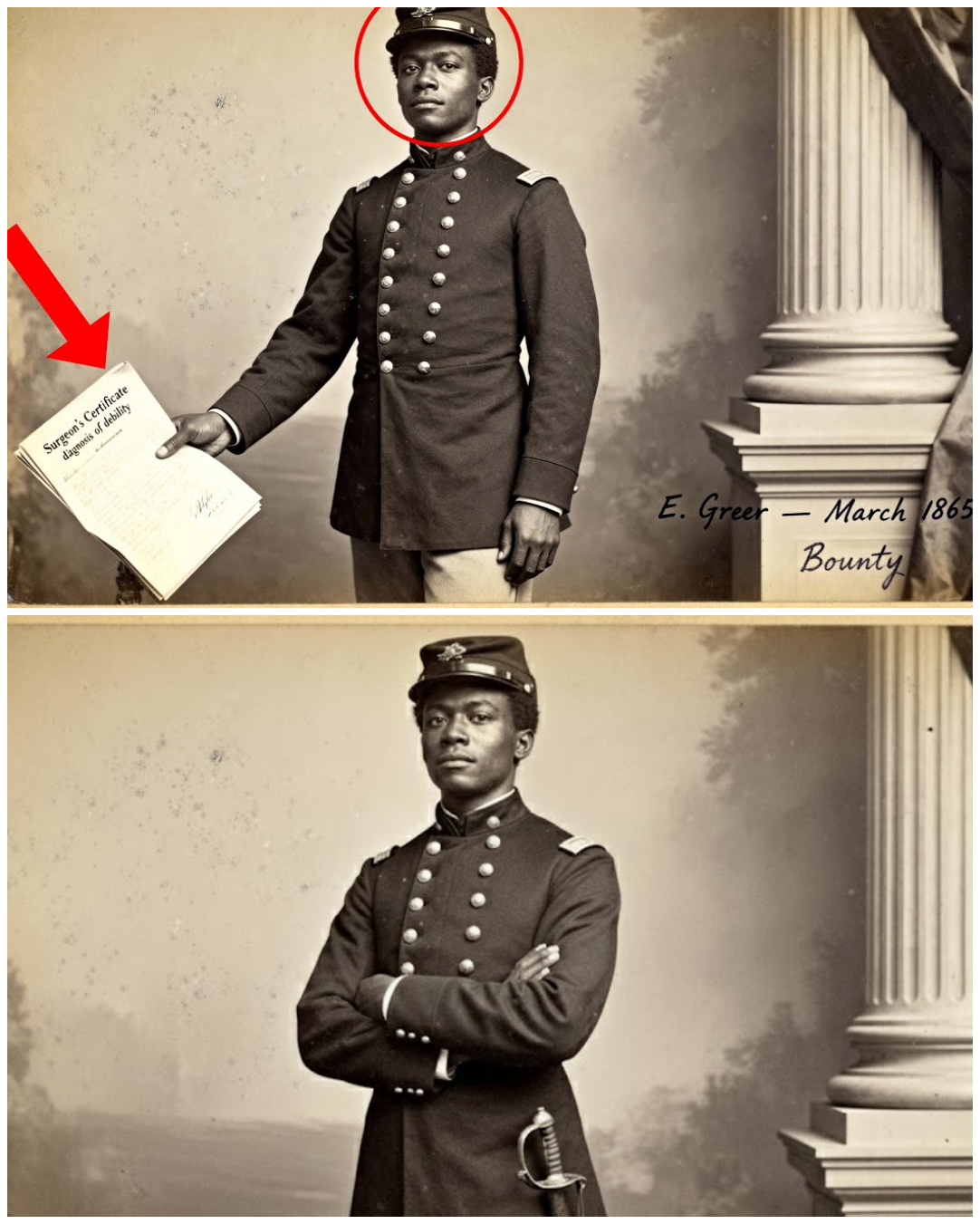 This 1865 Portrait of a Black Soldier Looks Triumphant Until You Notice His Discharge Paper