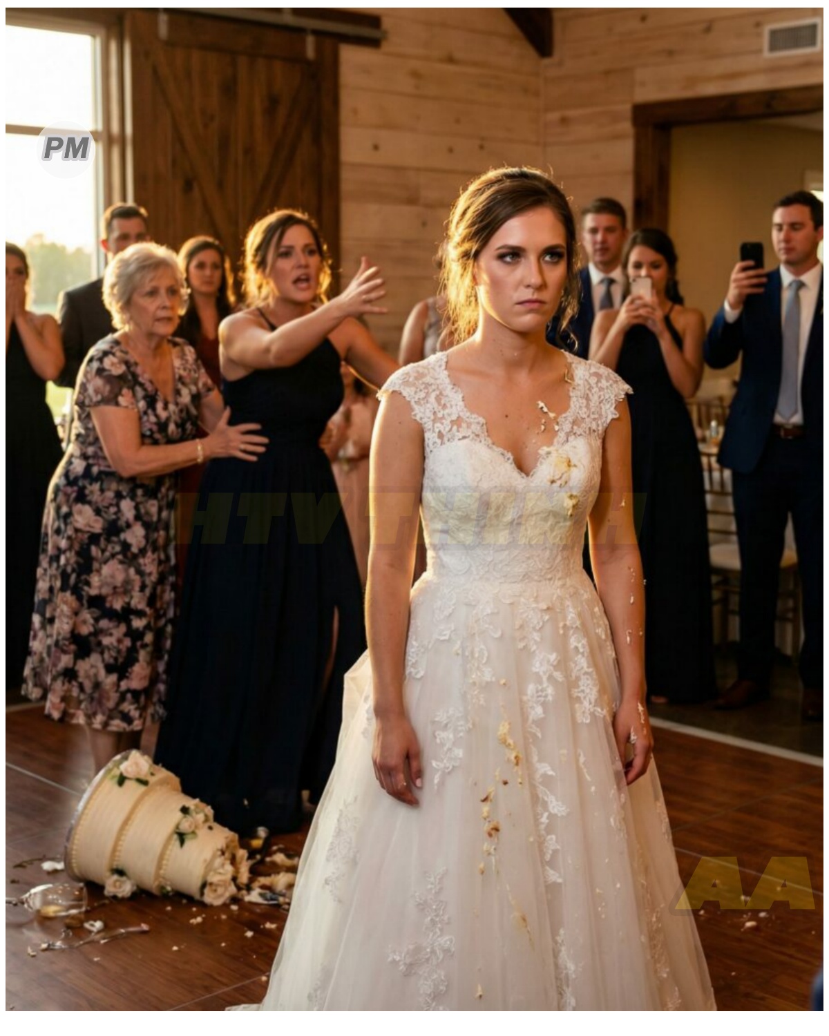 The tension in the air was palpable as I stood there, frozen. My wedding, the one day I had been meticulously planning for months, was falling apart. The pristine white flowers were now drenched in champagne.