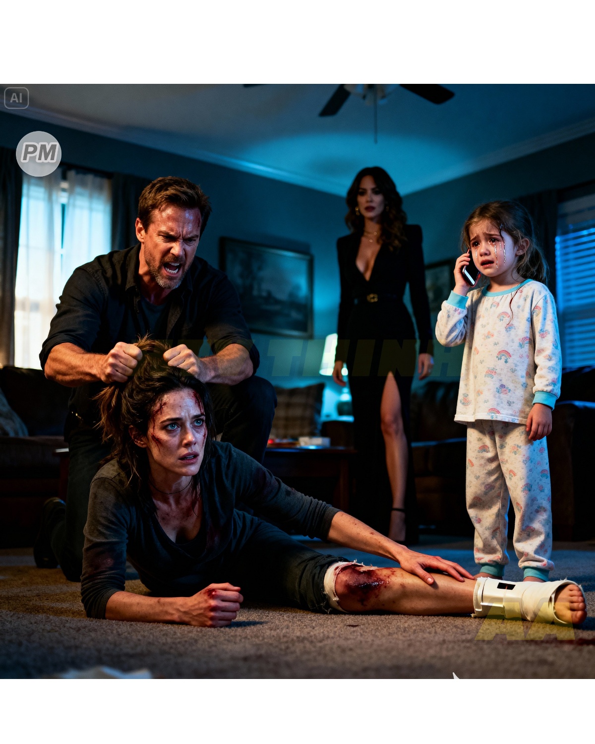 When my husband grabbed my hair and broke my leg, I signaled to my four-year-old daughter. She dialed the secret number and said, “Grandpa, Mommy looks like she’s going to die.”