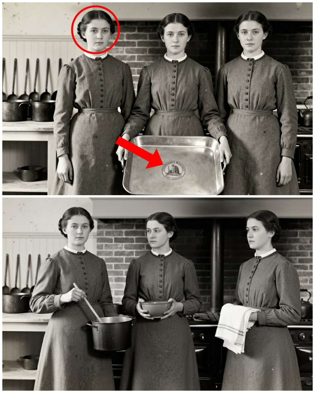 This 1881 Portrait of Three Boarding House Women Seems Normal Until You Notice the Stamp on the Tray