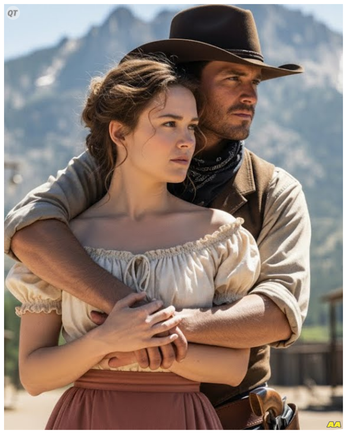 She Fed Thirty Cowboys Daily—Never Knowing the New Drifter Owned the Ranch & Her Future  She cooked for 30 ranch hands every dawn, her biscuits famous across three counties.  But the quiet stranger with dust on his boots and shadows in his eyes.  He was different.  Cole Ror asked for nothing but coffee and a chance to work.  Lyla Hart gave him both, never suspecting the truth.  He wasn’t just another drifter.  He owned every acre she stood on.  And before winter came, he’d own her heart, too.  This is their story.  Born in secrets forged in gunfire and sealed under Wyoming stars.  Stay until the end to see how two broken souls found redemption.  Drop a comment with your city so I can see how far this story travels.  The Wyoming dawn broke cold and merciless over Lone Ridge Ranch, painting the eastern sky in shades of steel and amber………