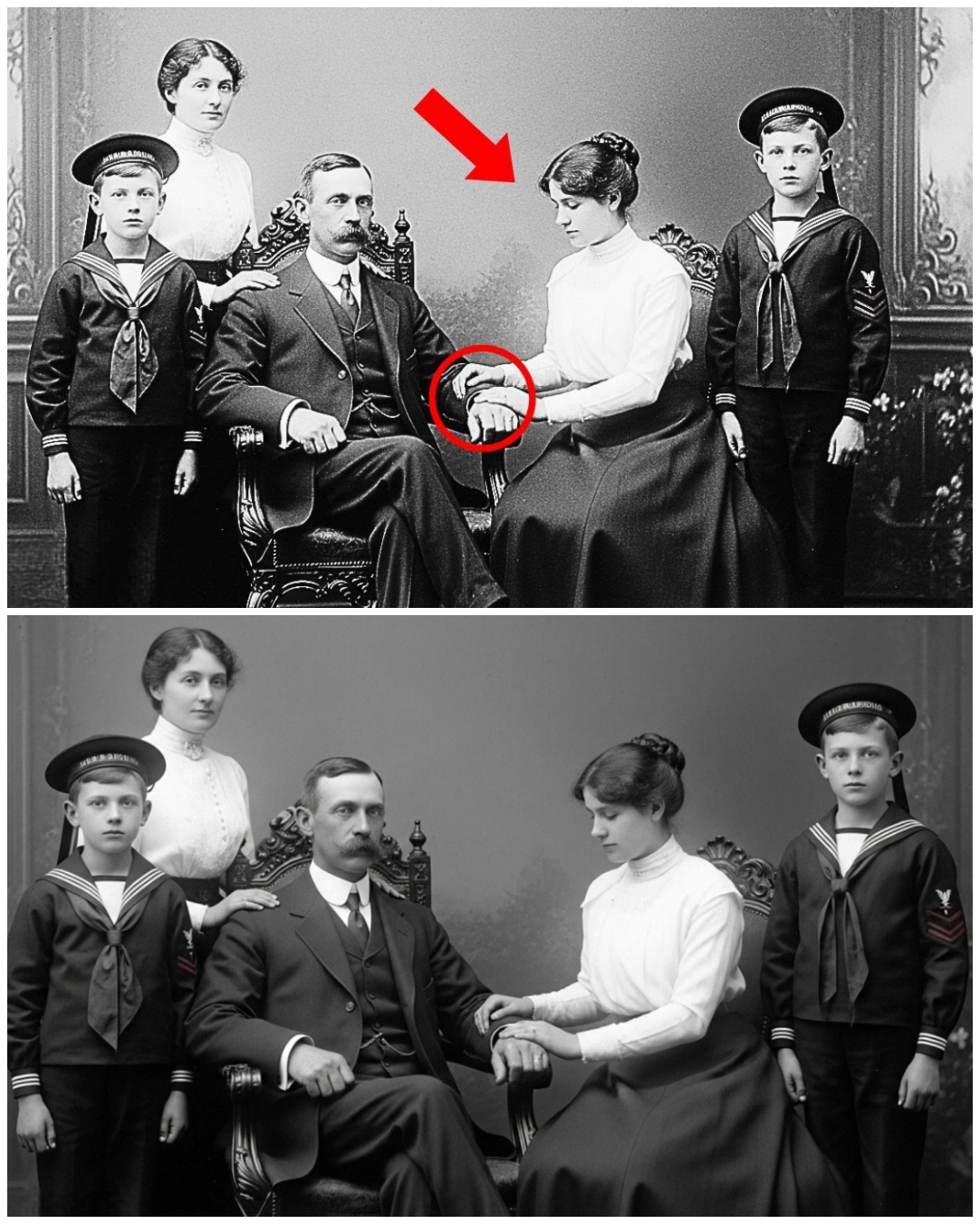 It was just a family portrait — but the eldest daughter’s gaze revealed a devastating secret