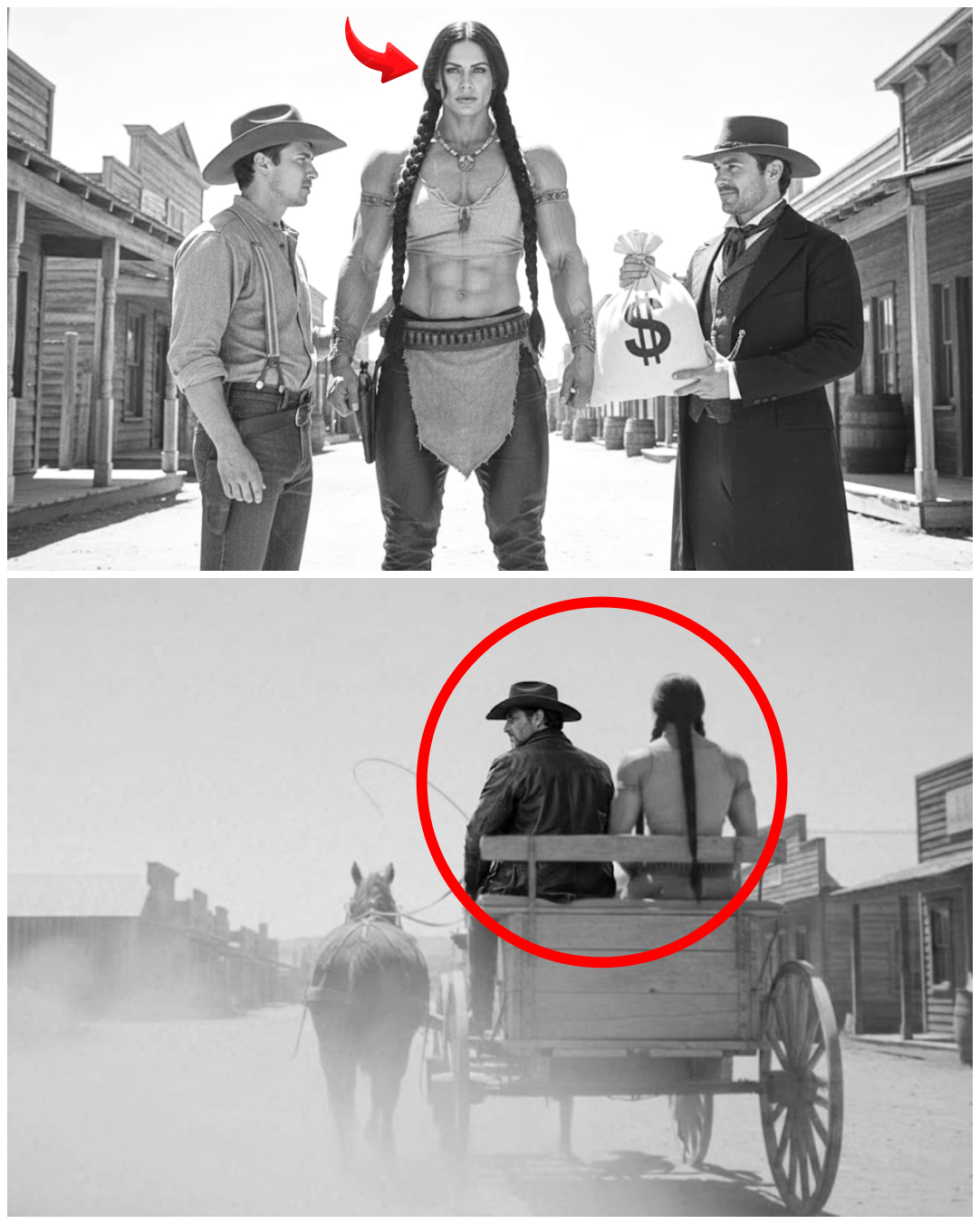 “$10,000 For One Night With Your Giant Apache Wife”… The Rancher Slowly Pulled His…