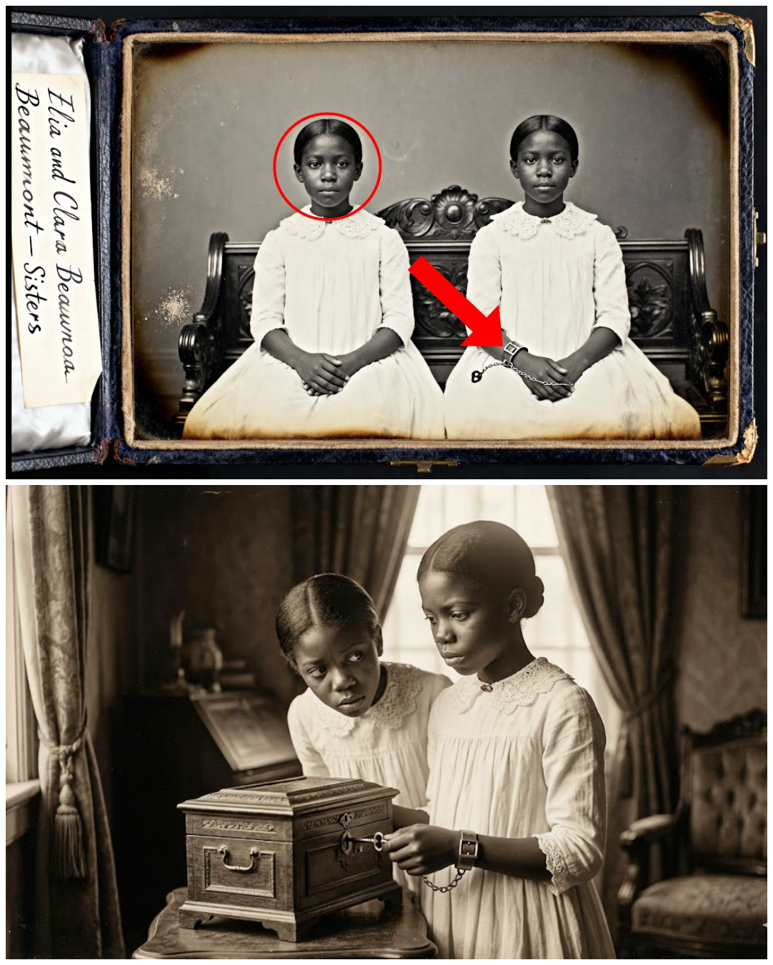 This 1859 Portrait of Two Sisters Looks Elegant Until You Notice the Bracelet