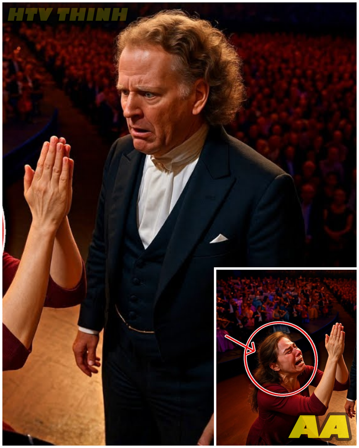 😱 WOMAN FALLS TO KNEES BEFORE ANDRÉ RIEU IN BOSTON… WHAT HE DOES PARALYZES THE CROWD 😱 – HTT