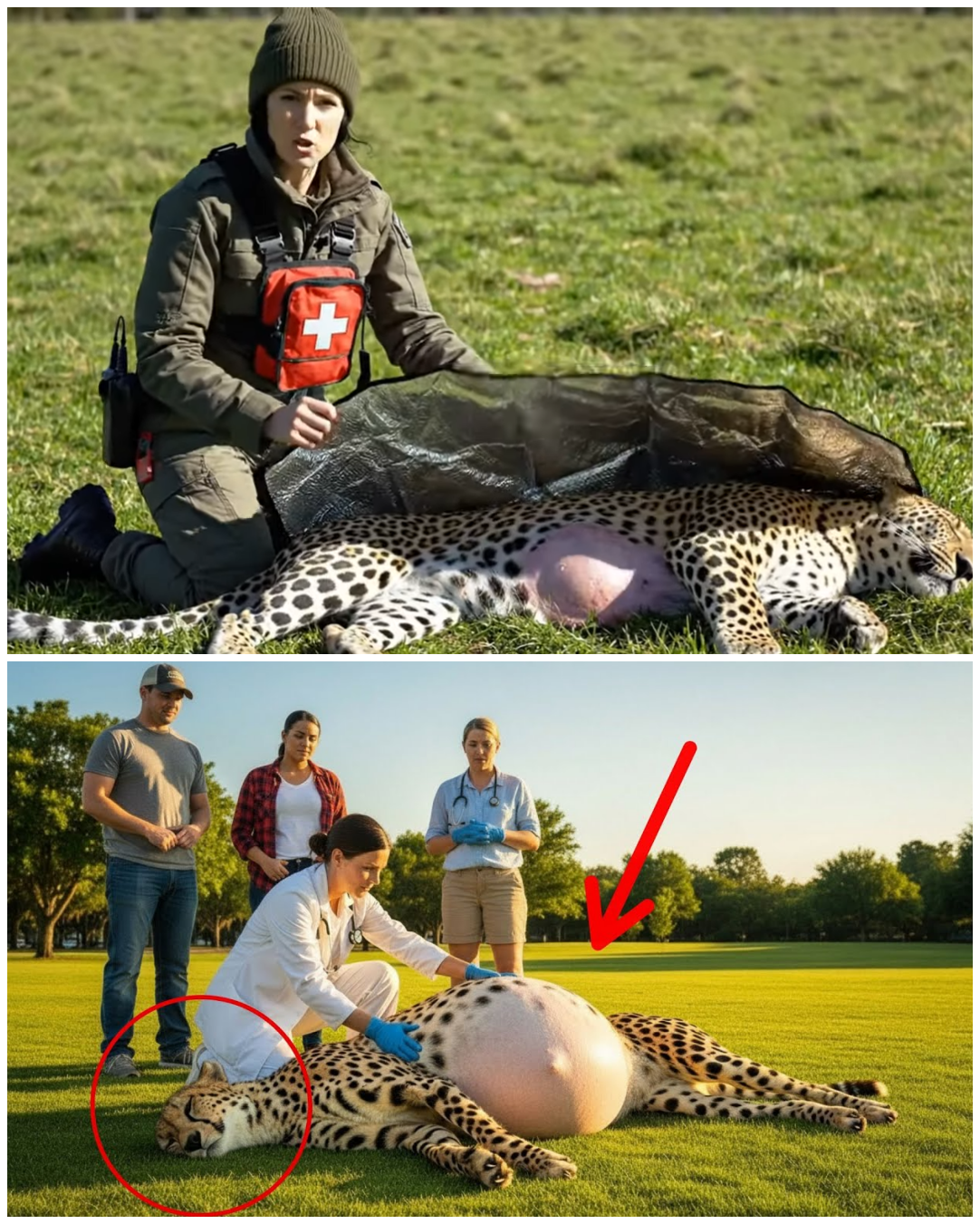 A Leopardess Fighting for Her Life Begs for Help… Until Rescuers Step In