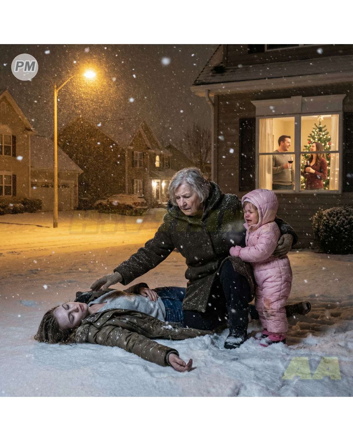 I found my daughter unconscious in the snow while my son-in-law was driving his mistress home on Christmas Eve. My granddaughter was crying uncontrollably and screaming, “Grandma! Mommy’s been lying there for almost two hours!” Without wasting a second, I scooped her up as best I could, put her in the car, and rushed her to the hospital. As I drove, my hands shaking, I made a call I’d been dreading for a long time. Fifteen minutes later… the police were surrounding his house.