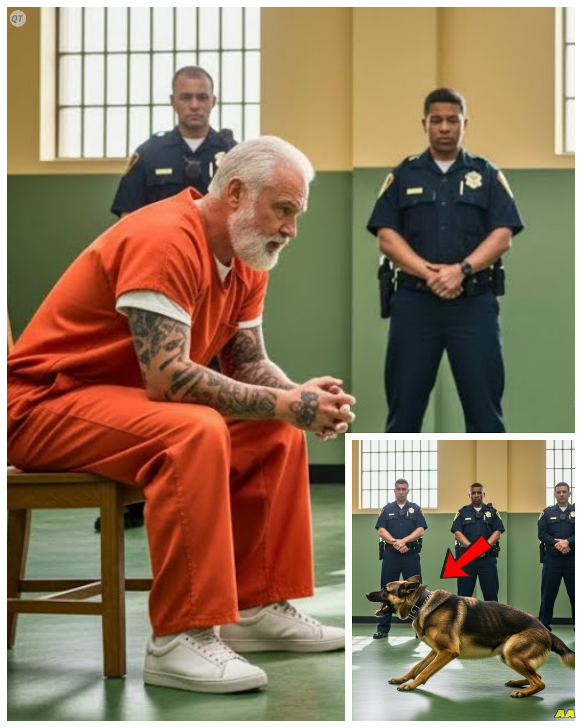 His Last Wish Before Execution To See His K9 Dog, But What Happened Changed Everything…  With only a few hours left before his execution, the man on death row made a request that left the entire prison stunned.  He didn’t ask for a final meal.  He didn’t ask for a phone call or forgiveness.  He didn’t want music, a priest, or a walk outside.  All he asked for was to see his dog one last time.  And no one inside Ironwood State Prison could have predicted what would happen the moment that dog walked into the visitation room.  What unfolded next didn’t just stop the execution.  It exposed a lie so big it shook the entire prison to its core.  Before we begin, make sure to like, share, and subscribe and tell me where are you watching from.  I love seeing how far these stories travel.  The fluorescent lights hummed overhead as Raymond Cole shuffled down the cold hallway.  12 years had drained the strength from his once steady hands, but his eyes still carried a quiet fire, the last spark of a man who had spent his life protecting others as a can-ine officer.  Now he wasn’t walking toward justice………….