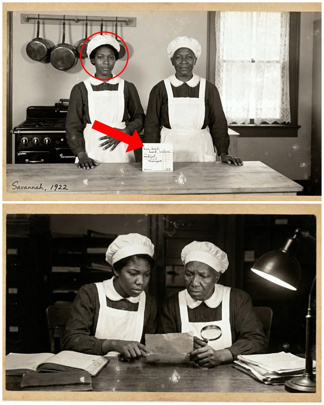 This 1922 Portrait of Two Cooks Looks Friendly Until You Notice the Receipt