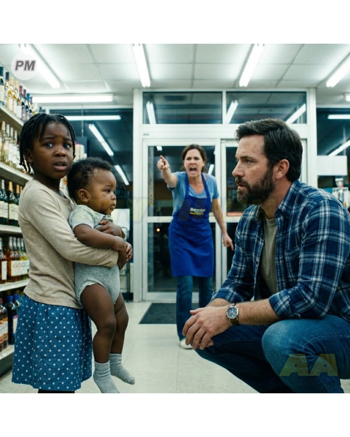 As soon as the words left the little girl’s mouth, a strange hush fell over the convenience store. The only sound was the faint electronic hum of the security camera overhead.