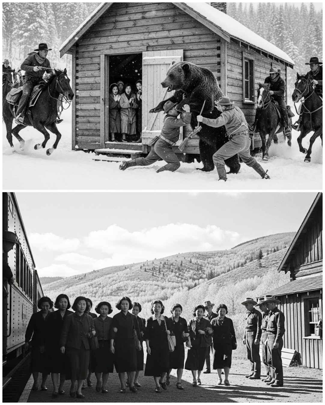 “‘A BEAR BROKE IN!’ — Japanese POW Women Were Locked in a Cabin, Grizzly Attacked Their Guards