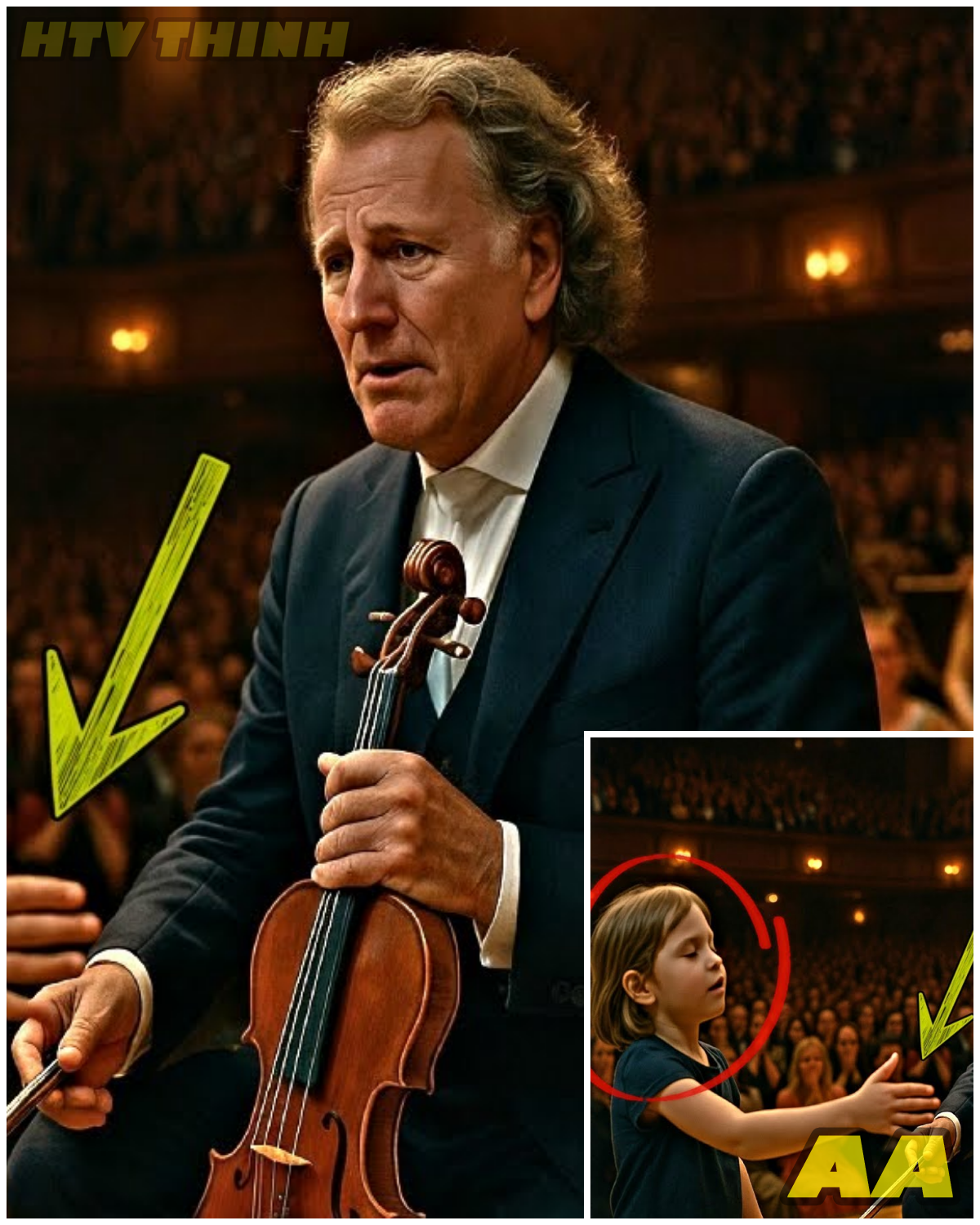 😱 A BLIND GIRL STRETCHES HER HAND TO ANDRÉ RIEU… WHAT HE DOES CAUSES THE ROOM TO BECOME SILENT 😱 – HTT
