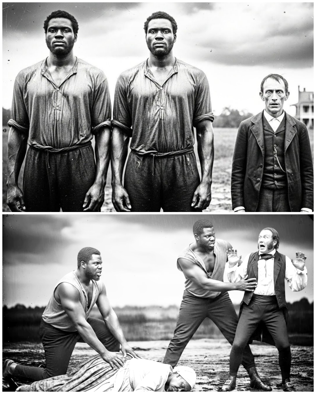 A master in Georgia used the mother of 2 giant twins to control them – but she died, and fury awoke