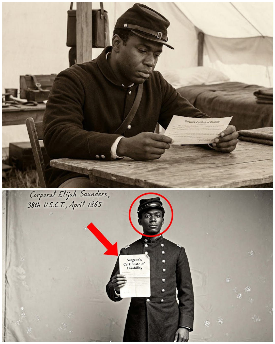 This 1865 Portrait of a Black Soldier Looks Triumphant Until You Notice His Discharge Paper