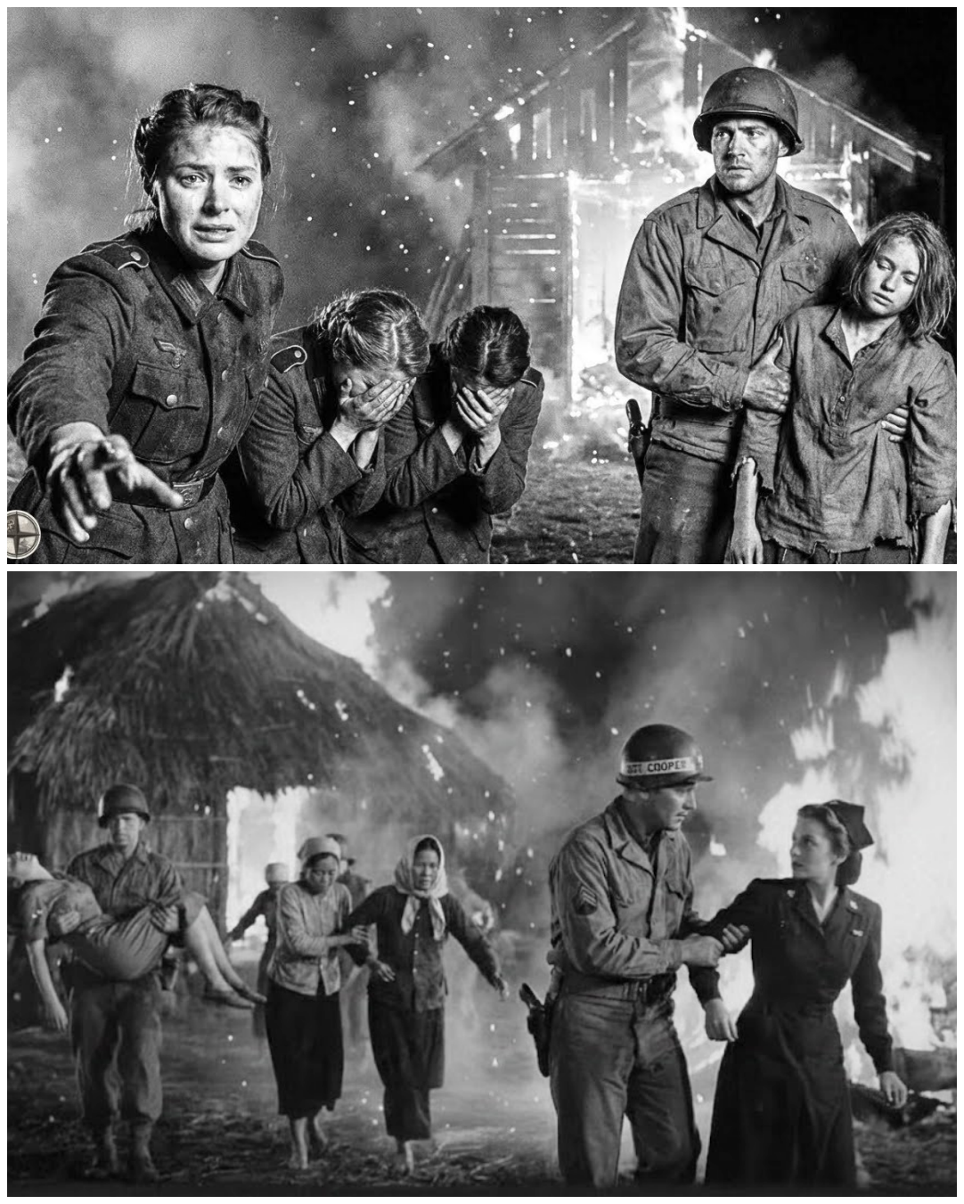 “Don’t Leave Us Here!” – German Women POWs Shocked When U.S Soldiers Pull Them From the Burning Hurt