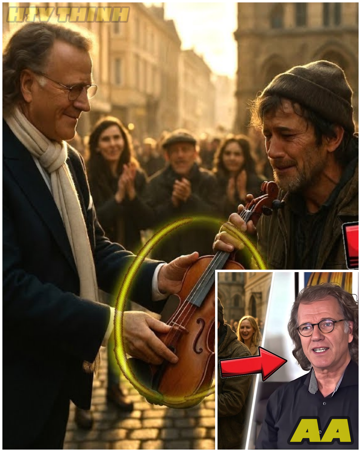 😱 ANDRÉ RIEU GIVES HIS VIOLIN TO A STREET MUSICIAN – WHAT HAPPENS NEXT IS INCREDIBLE! 😱 – HTT