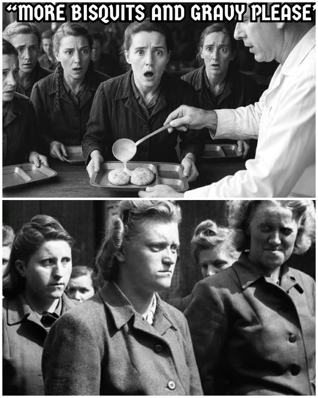 “Are There Left Overs?” –  Female German POWs Were STUNNED When They First Tasted Bisquits And Gravy