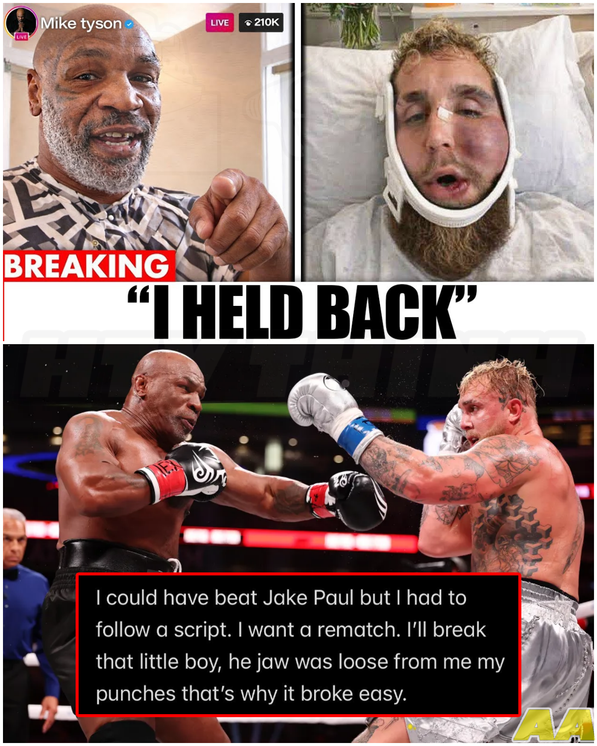 🎰 Mike Tyson EXPOSES Jake Paul Contract After Anthony Joshua Loss