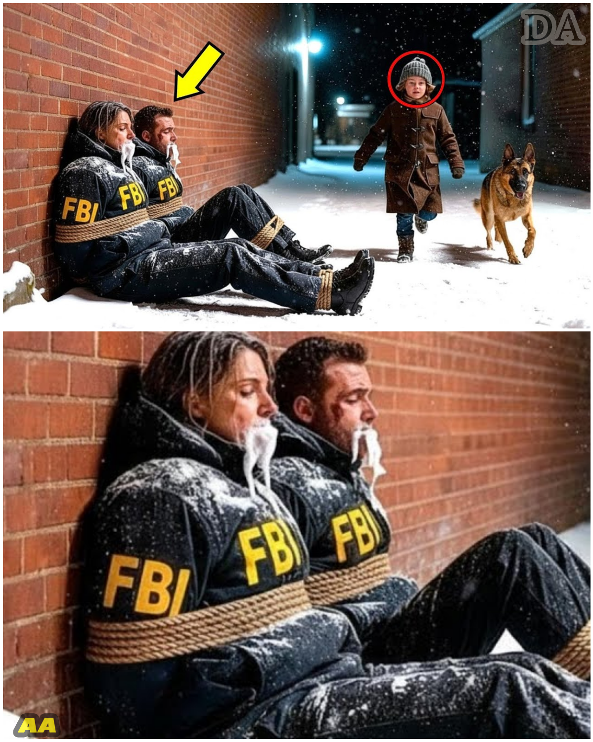 Guardians of the Frozen Alley: The Girl and the K9 Hero