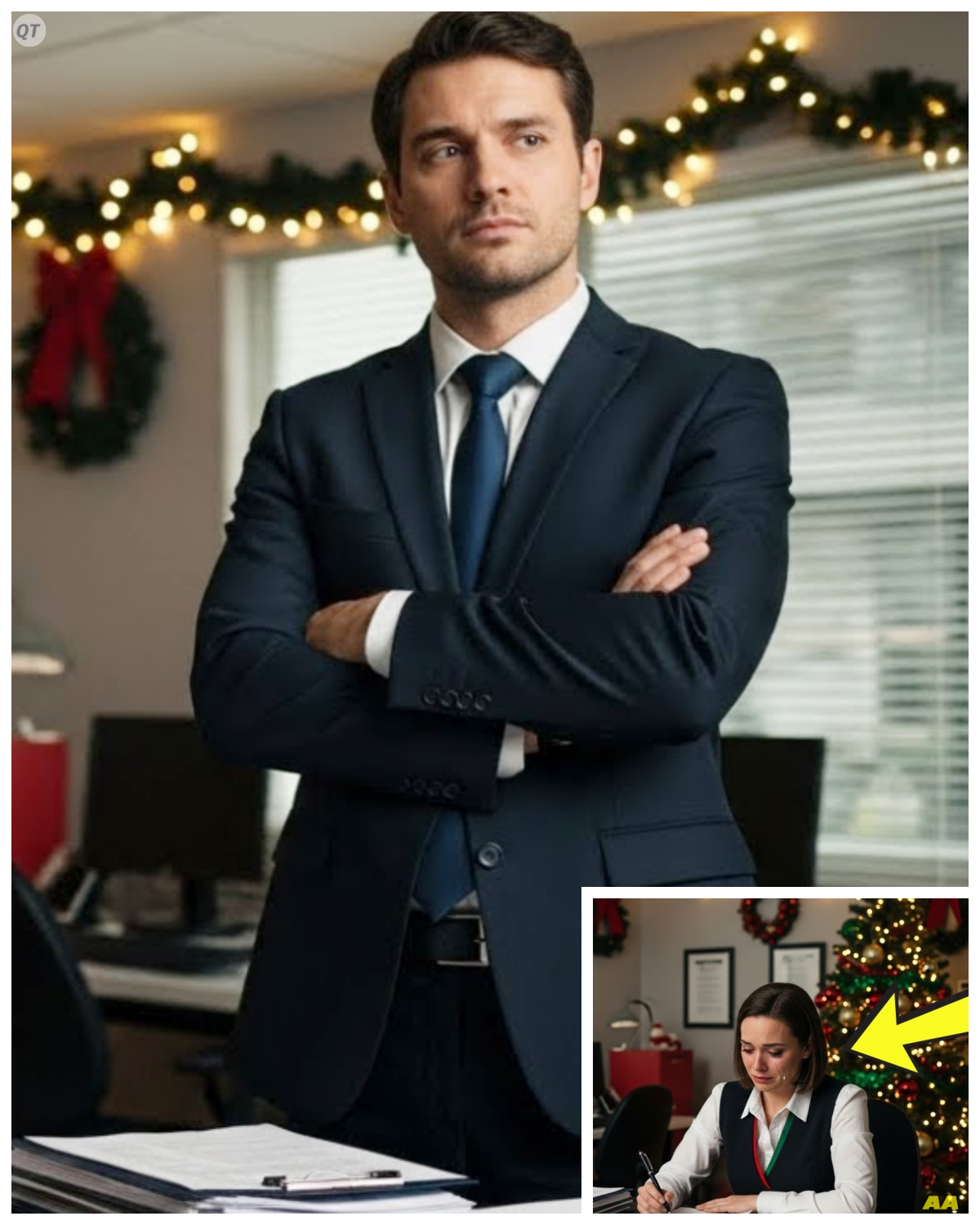 Most Beautiful Love Story: She Signed Divorce Papers Silently, Left With Nothing At Christmas Eve  Snow fell like ash over Charlotte, a soft, steady hush that made the city’s edges blur and the night feel quieter than it should.  Inside a downtown law office, the windows glowed faintly against the winter dark.  The holiday lights strung along Tryion Street twinkled in the distance, festive and bright, completely unaware of the life unraveling behind frosted glass.  Clara Bennett sat still backstraight hands resting in her lap.  Her coat was draped neatly over her knees, a burgundy scarf folded carefully beside her on the leather seat.  She had dressed well for the occasion, tailored wool pearl earrings, low heels, not out of vanity, but dignity.  It was the kind of outfit a woman wears when she wants to feel like she still matters, even when everything else is falling apart.  Across the wide oak desk, Lucas Whitaker didn’t look at her.  His eyes were fixed on the document between them, the lawyer’s pen resting against his perfectly manicured hand.  He looked sharp as always.  Crisp gray suit, flawless tie knot, not a hair out of place.  To anyone else, he was the picture of success, one of Charlotte’s top real estate developers, man of the year, in two magazines, and a regular guest on business panels.  But sitting here with all that confidence polished and stacked around him, he looked hollow.  You can review it again if you want………..