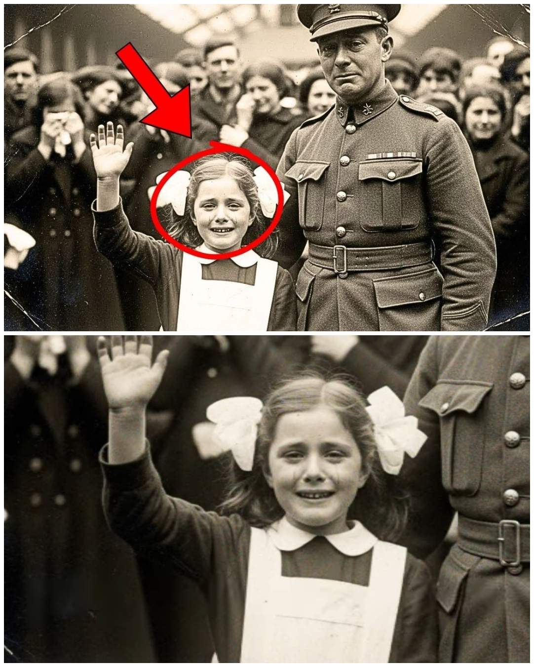 This 1915 Photo of a Girl Waving Seemed Happy — Until Restoration Revealed Something Heartbreaking