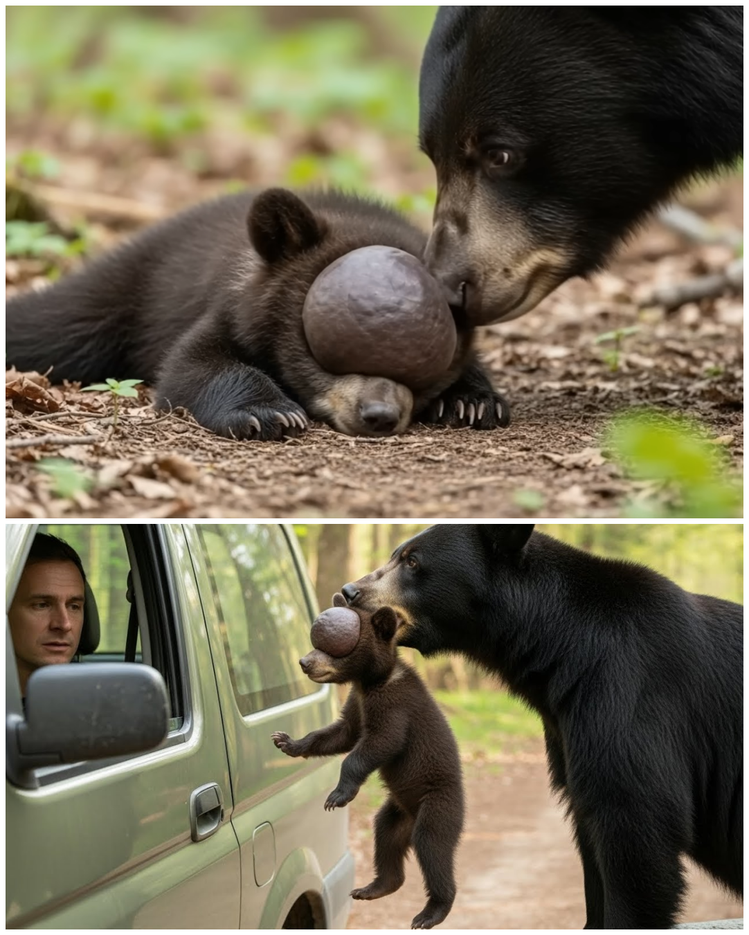 Illness Took a Bear Cub’s Sight — His Mother Begged Rescuers to Save Her Baby