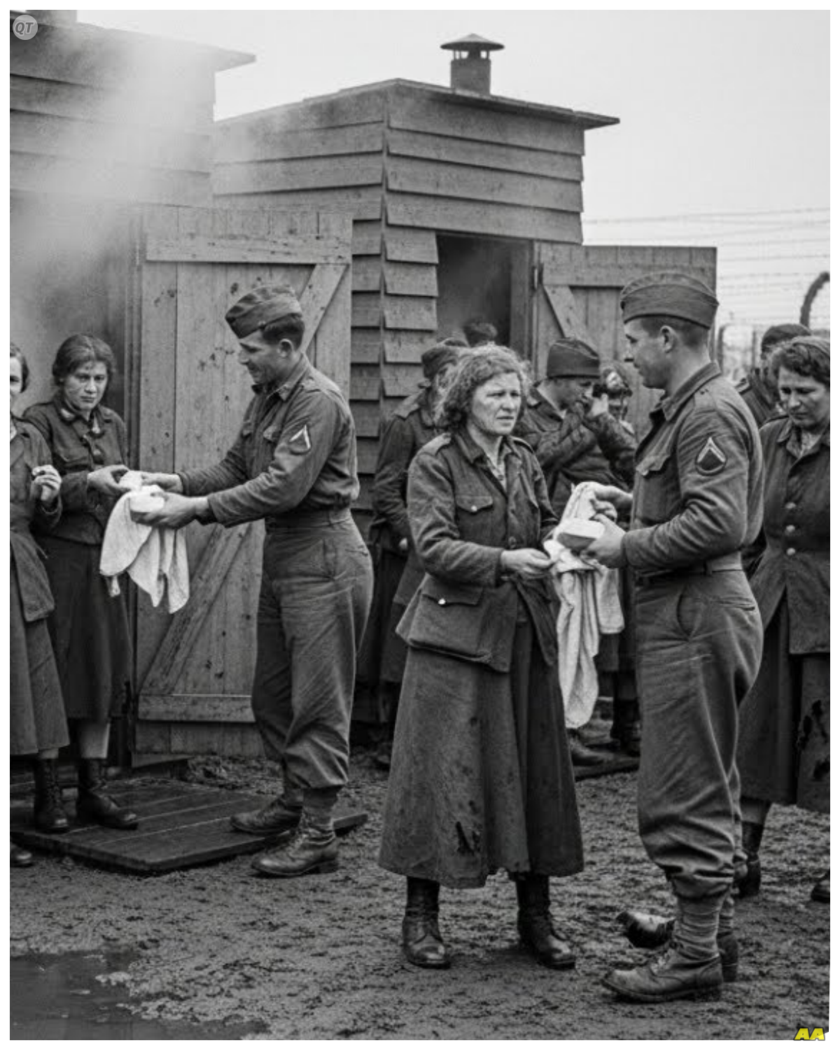 German Women POWs Hadn’t Bathed in 6 Months — Americans Built Private Bathhouses With Water and Soap  They were told Americans would strip them, mock them, and parade them through the streets like animals.  But when 847 German women stepped off the transport trains in rural Georgia, March 1945, the enemy broke them, not with cruelty, but with something they hadn’t felt in 6 months.  Hot water running down their backs.  They expected death.  Instead, they got soap.  If you’re interested in the untold stories of World War II, make sure to like this video and subscribe to our channel.  These are the stories that changed history, one small act of humanity at a time.  The Georgia morning air was thick and humid.  Nothing like the cold German winters these women had survived.  They stumbled off the train cars in groups of 20.  Their gray vermached auxiliary uniforms hanging loose on bodies that had been slowly starving for months.  Some were barely 20 years old.  Others were in their 30s.  Veterans of the Women’s Signals Corps, radio operators, nurses, administrative staff.  All of them had one thing in common.  They were terrified.  The smell hit them first………..