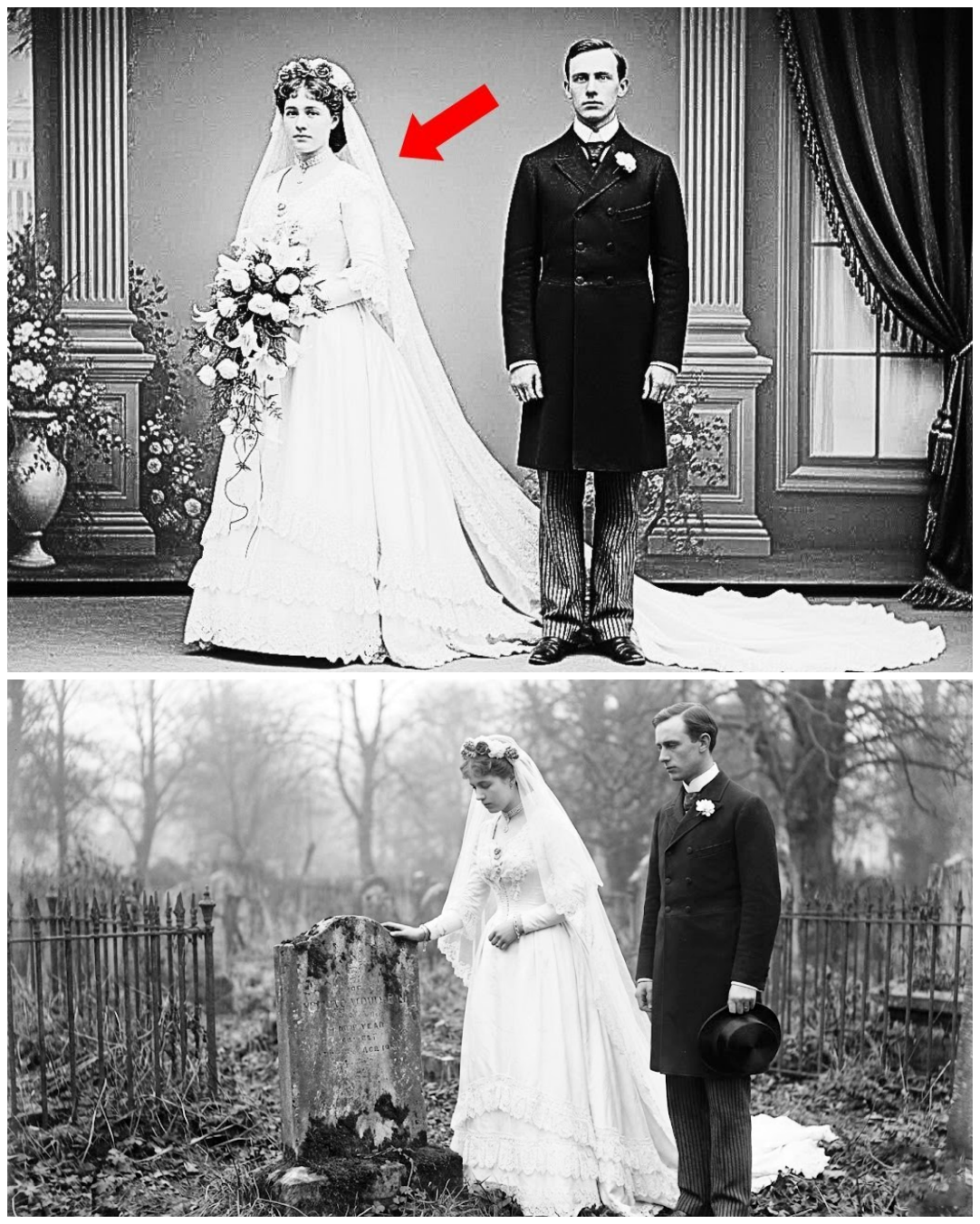 The tragic story behind this 1887 wedding photo was hidden for over a century