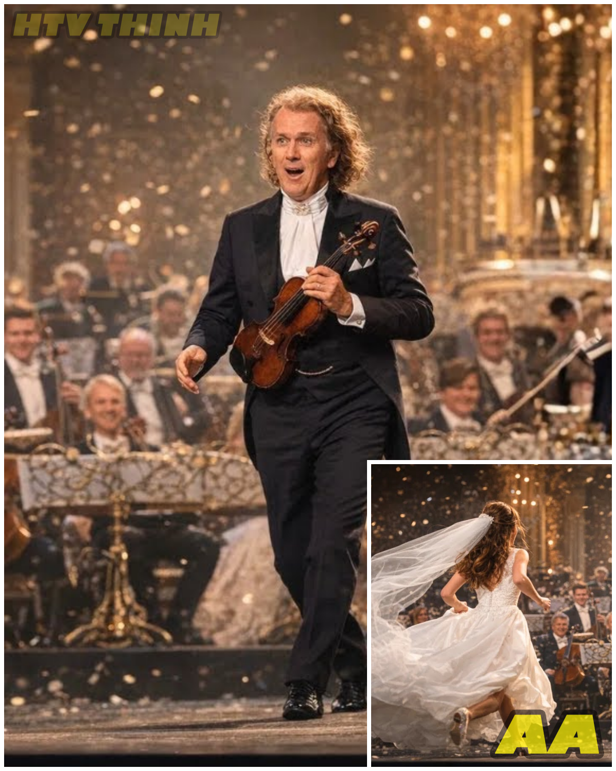 😱 SHE WAS STILL IN HER WEDDING DRESS WHEN SHE RAN TO ANDRÉ RIEU – HIS REACTION IS UNFORGETTABLE 😱 – HTT