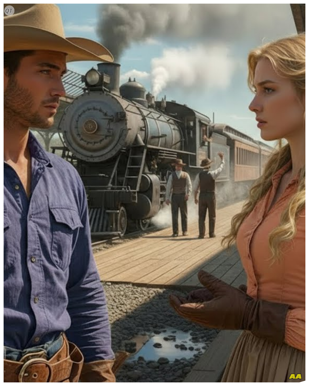 He Ordered a Plain Mail Order Bride… Then She Stepped Off the Stage and Changed His Life Forever  The cowboy expected a simple mailorder bride, but the woman who arrived left him speechless.  Declan Ward stood on the wooden platform at Birch Creek Station with the Montana wind cutting through his coat like a blade.  He watched the empty road where the stage should appear and his stomach felt heavy.  He told himself this was practical.  He told himself he was doing the right thing, but deep down he feared he was making the biggest mistake of his life.  He was 34, broad shouldered and worn down in a way that had nothing to do with age.  His hands were rough from ranch work.  His face was lined from sun and cold.  His gray eyes held the quiet look of a man who had spent too many nights alone.  5 years had passed since his mother died.  3 years since he buried his younger brother after a fever.  Since then, Declan had run the ward ranch by himself…………….