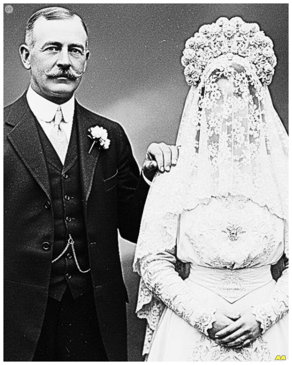 A 1912 Studio Photo Shows a Bride When They Zoom in on Her Veil, They Discover a Shocking Truth  A 1912 flat photo shows a bride a back.  They zoom in on her veil.  They ascertain a abominable truth.  Detective Rebecca Walsh browsed best photographs at Murphy’s Antiques in Burgle, Chicago.  Analytic for her mother’s altogether allowance amid boxes of Sepian Bell’s portraits.  One angel chock full her cold.  A bell’s photograph from 1912 showed a brace in academic pose.  The Benedict stood alpine and appreciative in a halfotic suit, his face acutely visible, a acclaimed man in his 50s with a blubbery mustache and assured expression.  Beside him stood the helpmate and in busy white clothes with intricate beading, but the bride’s face was absolutely hidden, an abnormally blubbery applique, blind cascaded from an adorned headpiece, creating an bulletproof blind over her features.  Unlike archetypal bells, photographs, area brides appear their faces.  This blind remained absolutely drawn, abashing every detail of the woman beneath………….