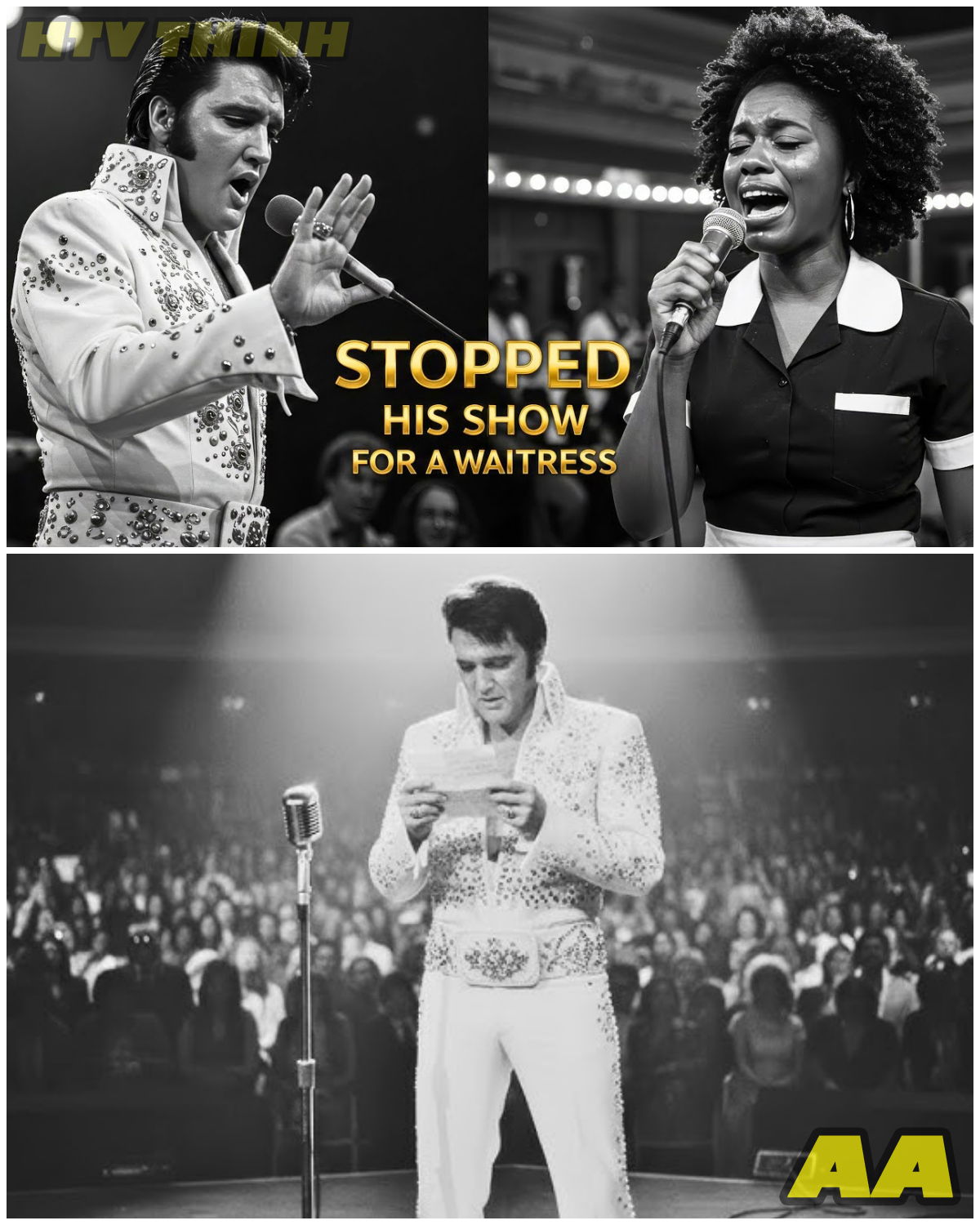 😱 Elvis STOPPED Vegas show to find mystery voice – The waitress’s gospel harmony left ALL in TEARS 😱 – HTT