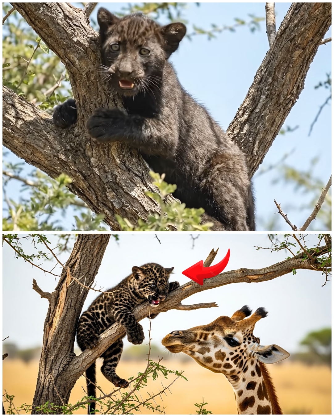 (VIDEO) Tiny Black Panther Cub Stuck in Tree Cries for Help — What Next Is SHOCKING | Animal Rescue