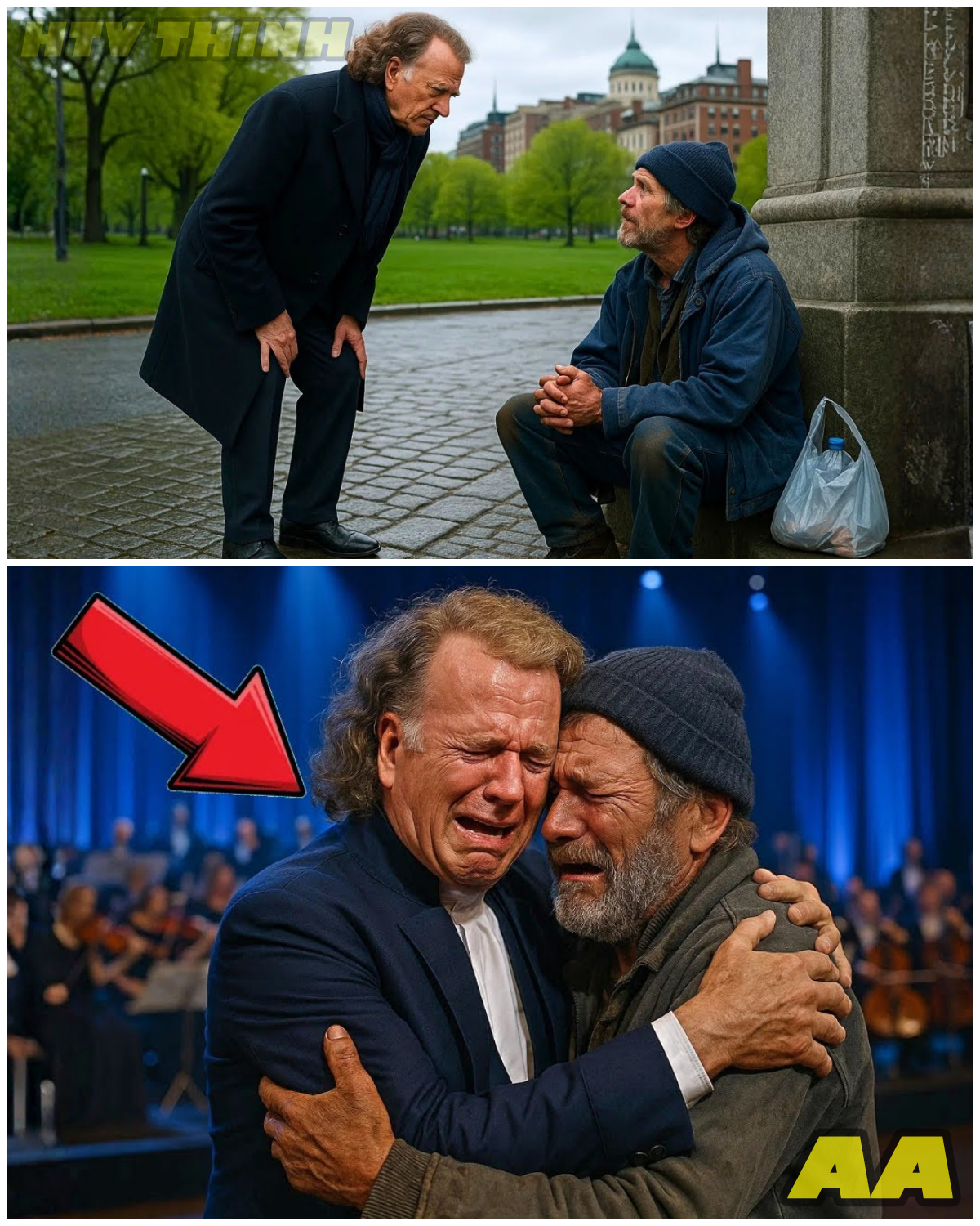 😱 HOMELESS MAN ASKS ANDRÉ RIEU FOR $2… HIS HONEST RESPONSE BRINGS THE MAN TO TEARS 😱 – HTT