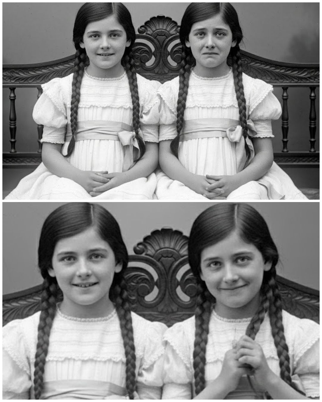 A 1906 Portrait of Twins — But One Child’s Expression Doesn’t Match the Moment