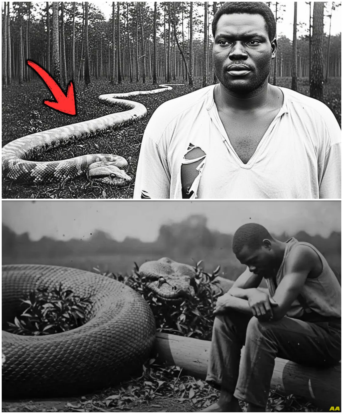 (1849, Georgia) The incredible story of the giant enslaved man who fought a titanoboa to save a girl