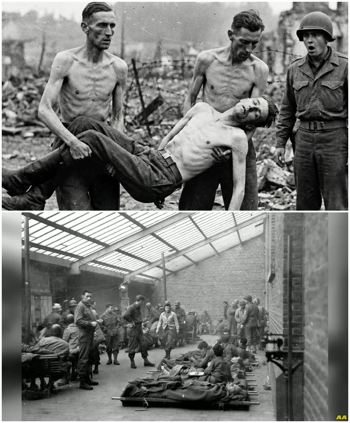 Skeletal German teens barely carried their friend. The US Sergeant SHOCKED everyone!