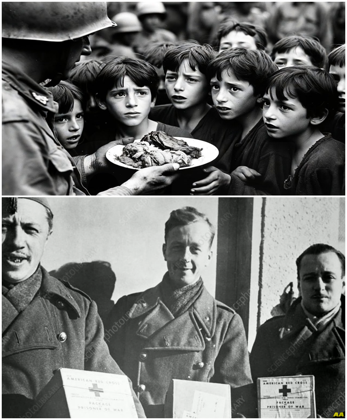 Young Germans ready to d!e. US soldier SH0CKED them with a delicious meat meal!